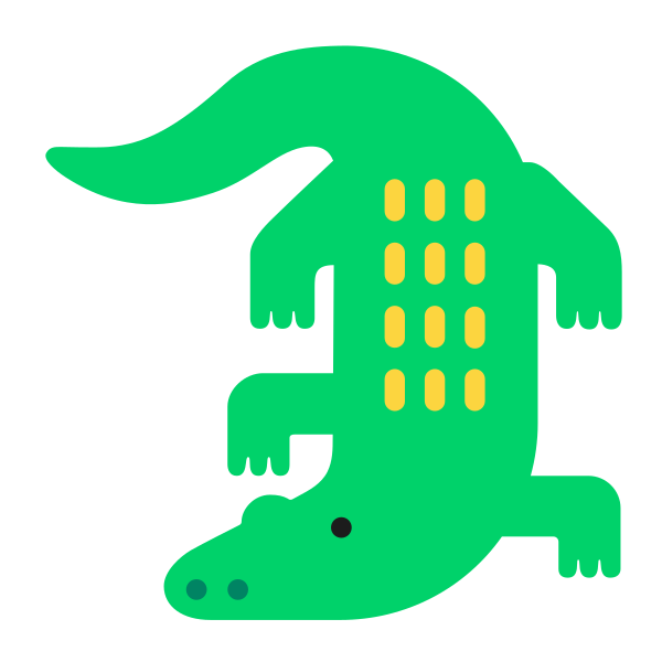 Crocodile Flat Vector