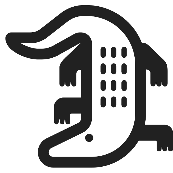 Crocodile High Contrast Vector