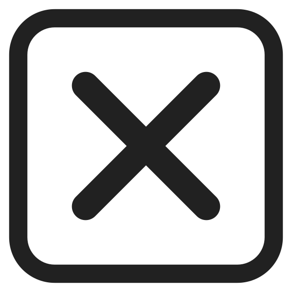 Cross Mark Button High Contrast