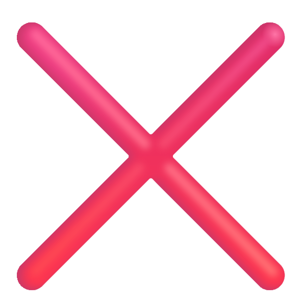 Cross Mark Color Vector