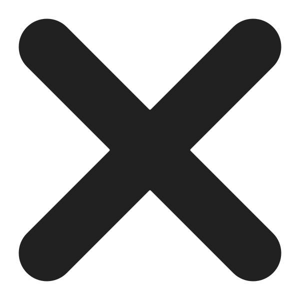 Cross Mark High Contrast Vector