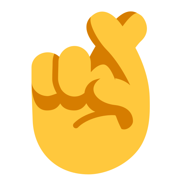 Crossed Fingers Flat Default Vector