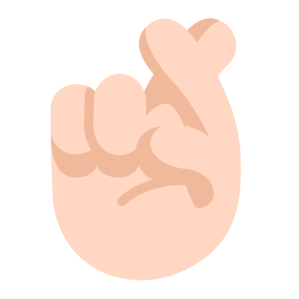 Crossed Fingers Flat Light Vector