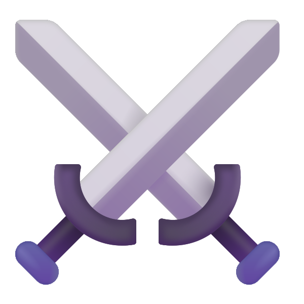 Crossed Swords Color Vector