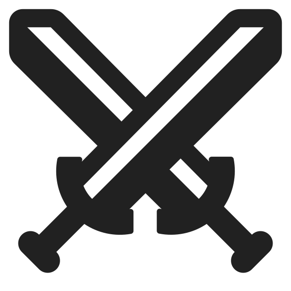 Crossed Swords High Contrast Vector