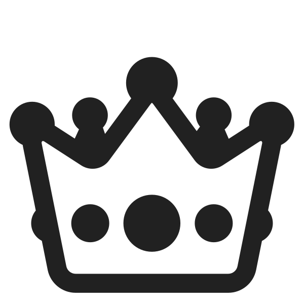 Crown High Contrast Vector
