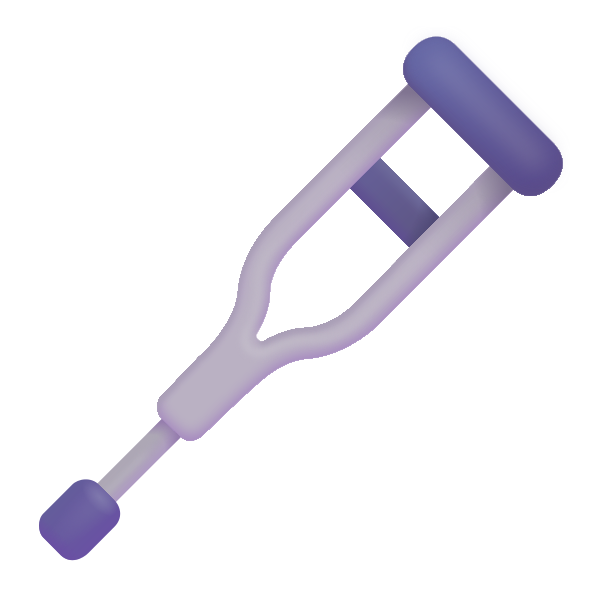 Crutch Color Vector