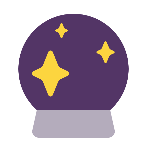 Crystal Ball Flat Vector