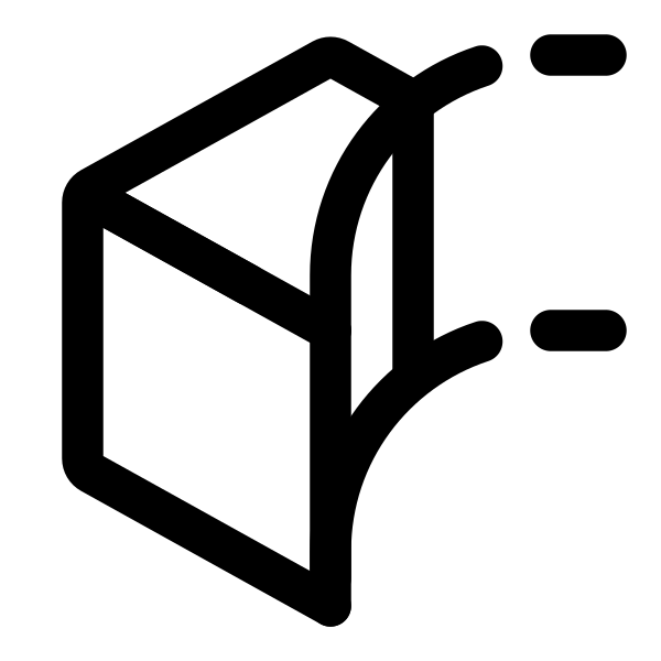 Cube Cut With Curve