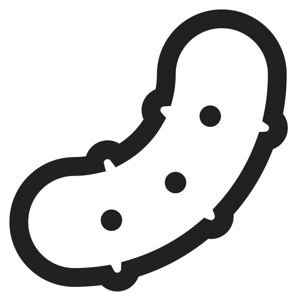 Cucumber High Contrast Vector