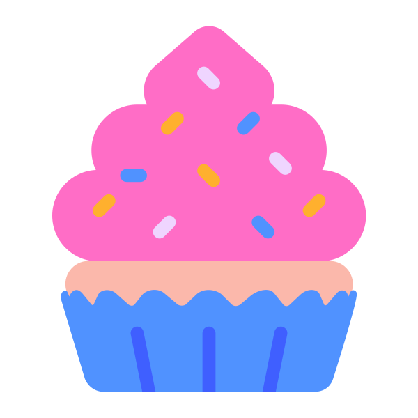 Cupcake Flat Vector