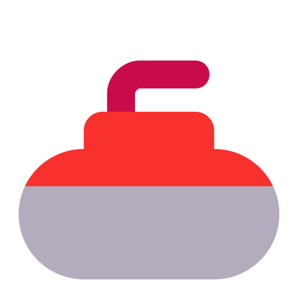 Curling Stone Flat Vector