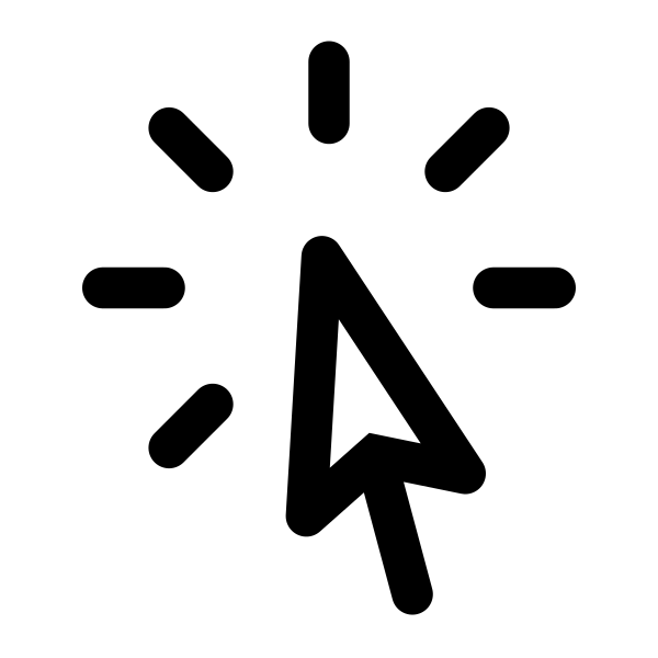 Cursor Arrow Rays Vector