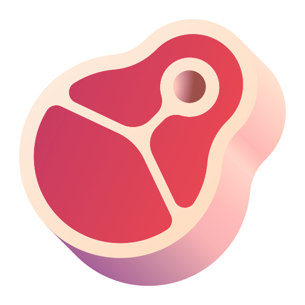 Cut Of Meat Color Vector