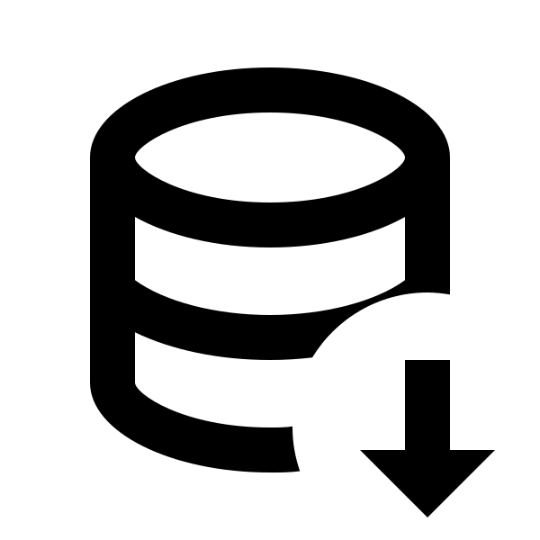 Database Arrow Down Outline