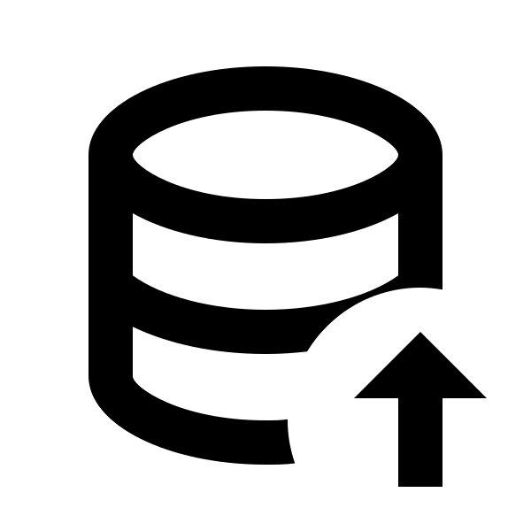 Database Arrow Up Outline