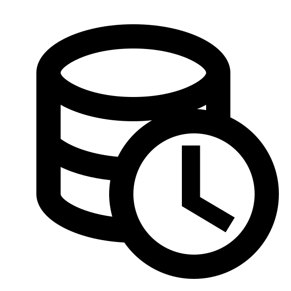 Database Clock Outline