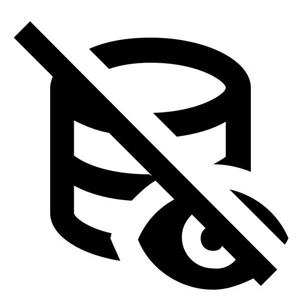 Database Eye Off Outline