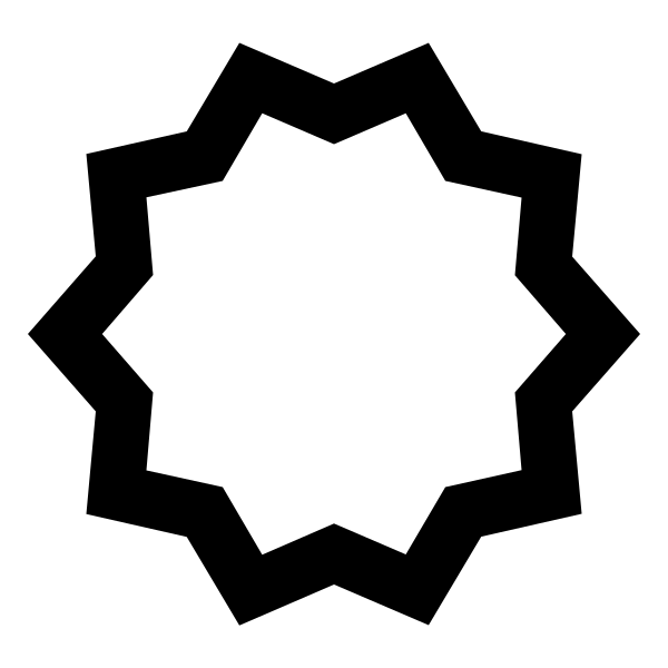 Decagram Outline
