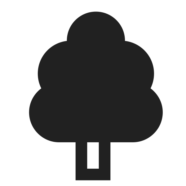 Deciduous Tree High Contrast Vector