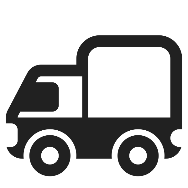 Delivery Truck High Contrast Vector