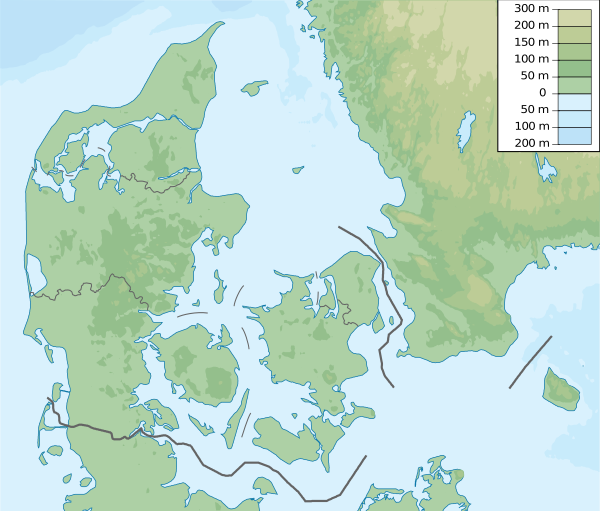 Denmark physical map