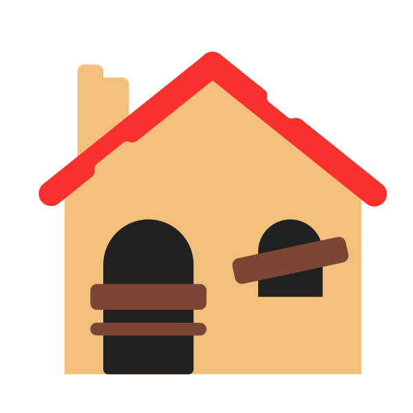 Derelict House Flat Vector