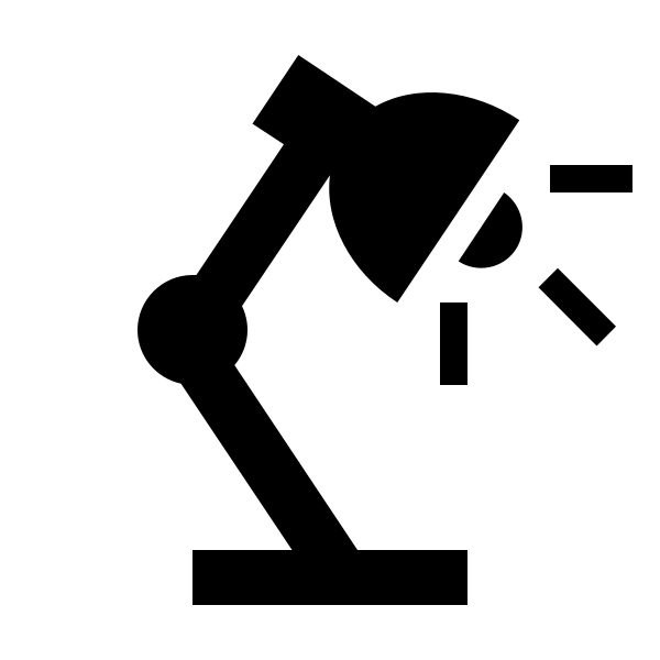 Desk Lamp On