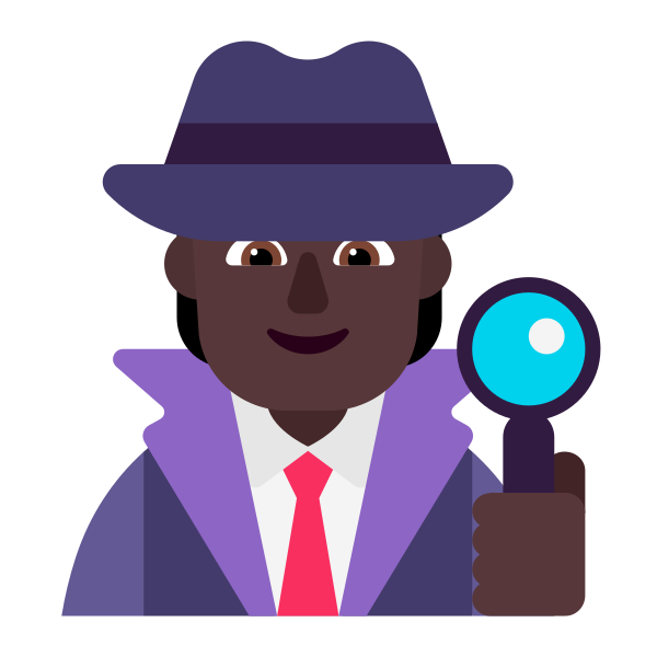 Detective Flat Dark Vector