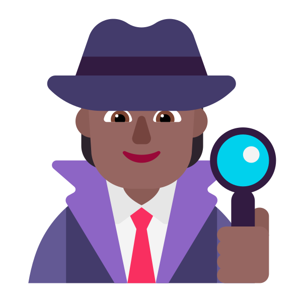 Detective Flat Medium Dark Vector