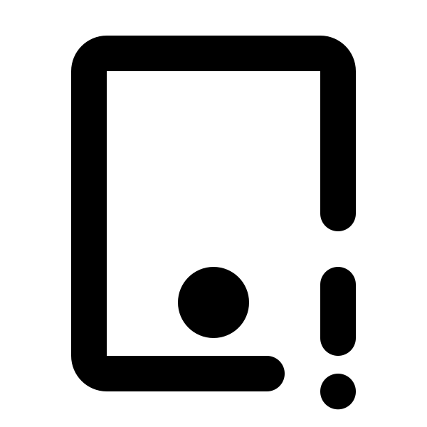 Device Tablet Exclamation