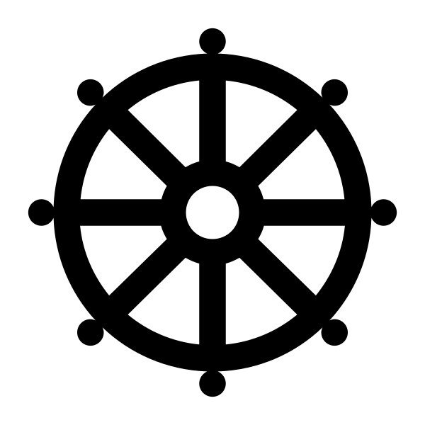 Dharmachakra Solid Vector