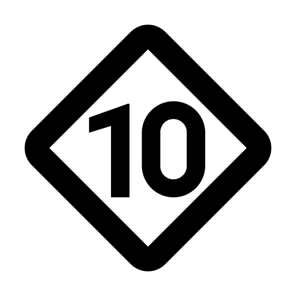 Dice D10 Outline