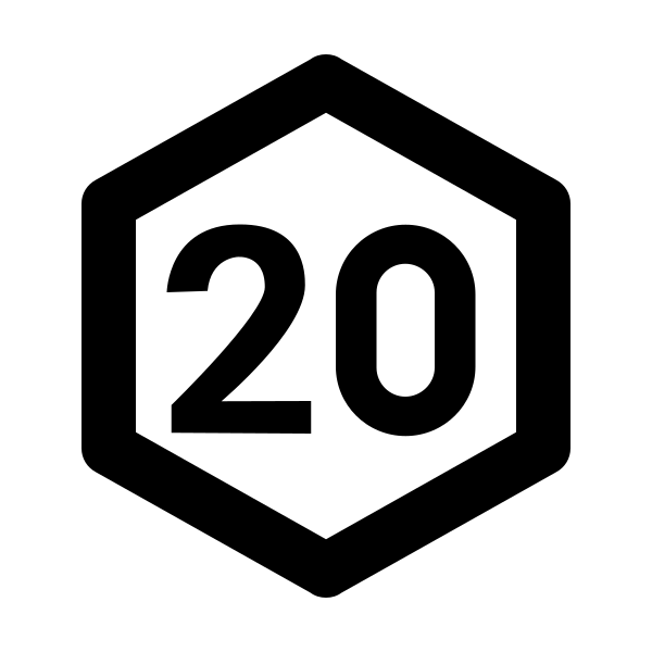 Dice D20 Outline