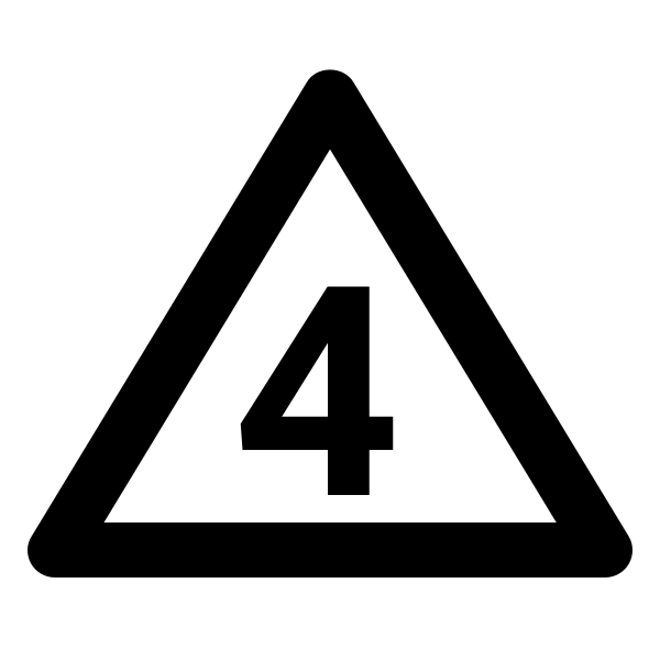 Dice D4 Outline