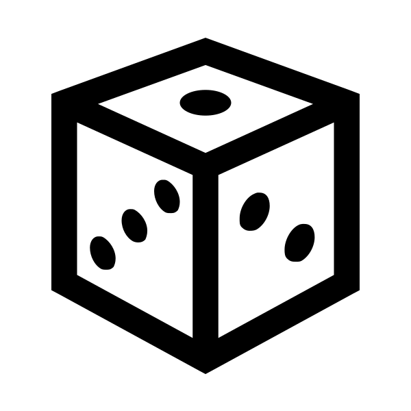 Dice D6 Solid Vector
