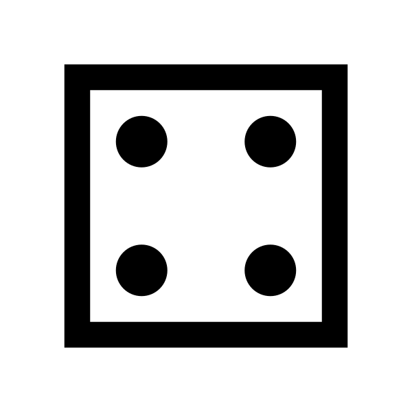 Dice Four Solid Vector