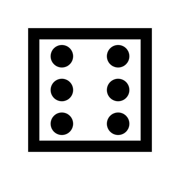 Dice Six Solid Vector