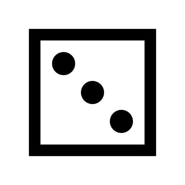 Dice Three Solid Vector
