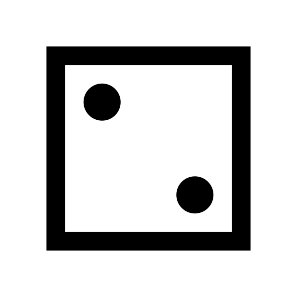 Dice Two Solid Vector