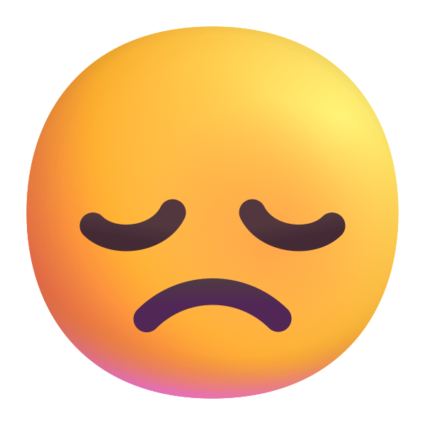 Disappointed Face Color Vector