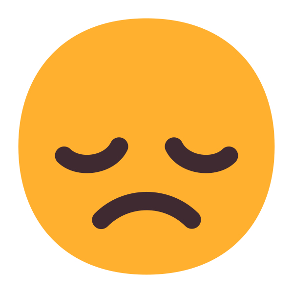 Disappointed Face Flat Vector