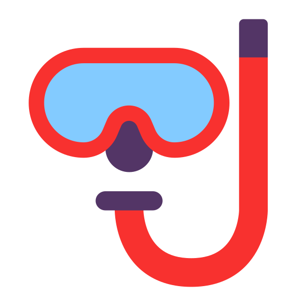 Diving Mask Flat Vector