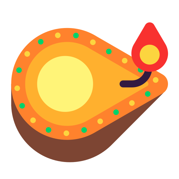Diya Lamp Flat