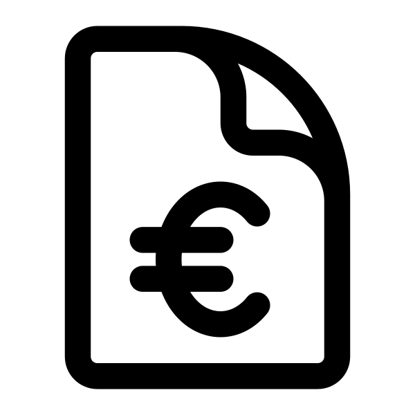 Document Currency Euro Vector