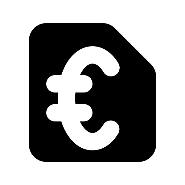 Document Currency Euro Vector