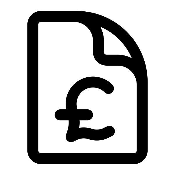 Document Currency Pound Vector