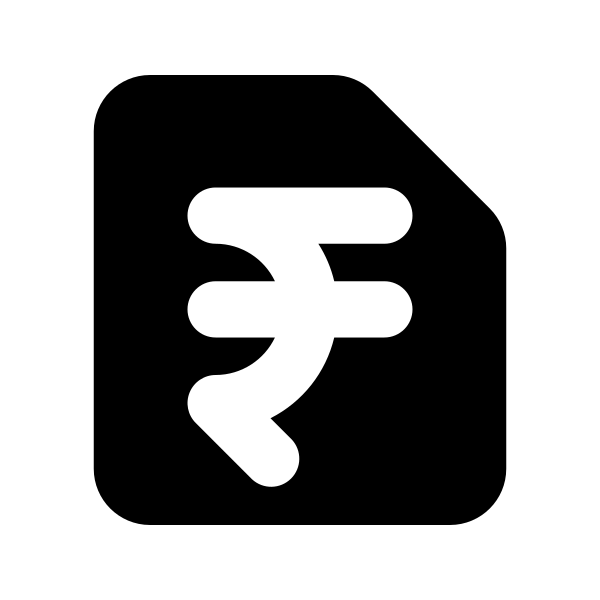 Document Currency Rupee Vector
