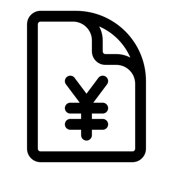 Document Currency Yen Vector