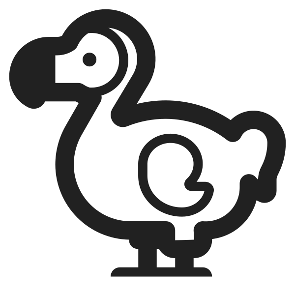 Dodo High Contrast Vector